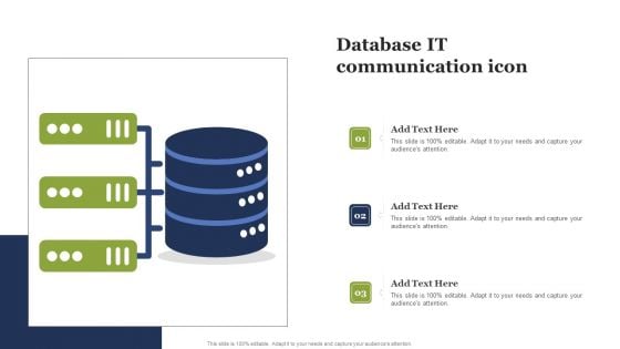 Database IT Communication Icon Mockup PDF