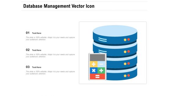 Database Management Vector Icon Ppt PowerPoint Presentation Ideas Professional PDF