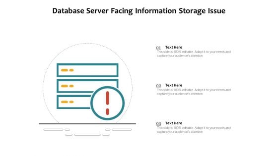 Database Server Facing Information Storage Issue Ppt PowerPoint Presentation Professional Example PDF