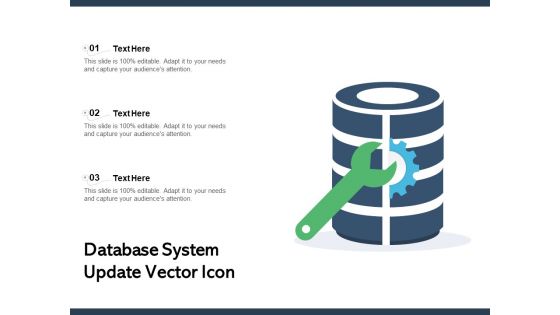 Database System Update Vector Icon Ppt PowerPoint Presentation File Example Introduction PDF