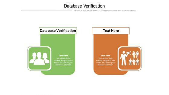 Database Verification Ppt PowerPoint Presentation Gallery Slides Cpb Pdf