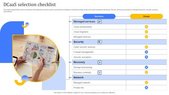 Dcaas Selection Checklist Summary PDF