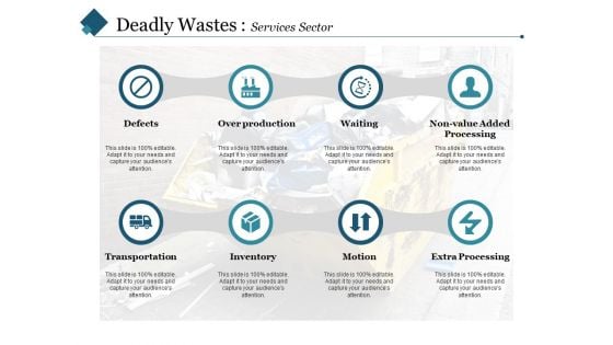 Deadly Wastes Services Sector Ppt PowerPoint Presentation Pictures Master Slide