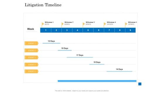 Deal Assessment Audit Process Litigation Timeline Diagrams PDF