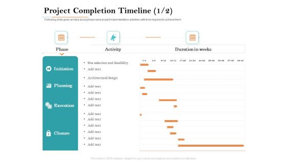 Deal Assessment Project Completion Timeline Planning Ppt Gallery Example Introduction PDF