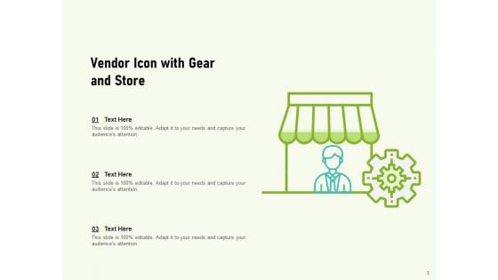 Dealer Symbol Vendor Icon Gear Retail Store Customer Ppt PowerPoint Presentation Complete Deck