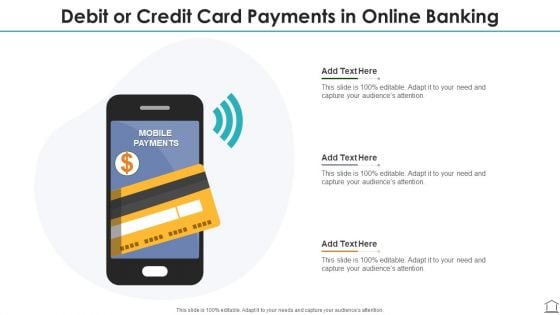 Debit Or Credit Card Payments In Online Banking Graphics PDF