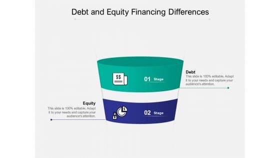 Debt And Equity Financing Differences Ppt PowerPoint Presentation Professional Designs Download PDF