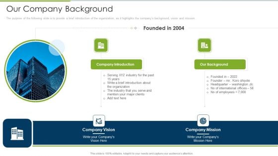 Debt Collection Improvement Plan Our Company Background Mockup PDF Debt Collection Improvement Plan Our Company Background Mockup PDF