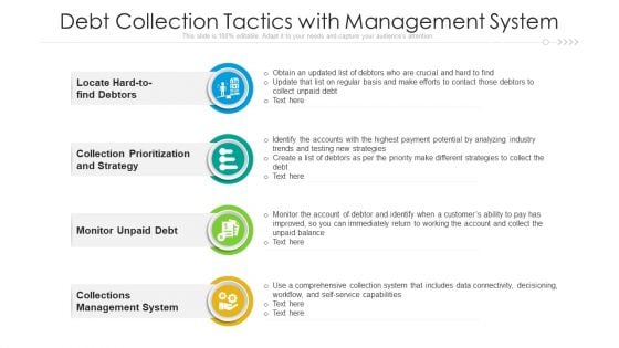 Debt Collection Tactics With Management System Ppt PowerPoint Presentation Gallery Summary PDF Debt Collection Tactics With Management System Ppt PowerPoint Presentation Gallery Summary PDF