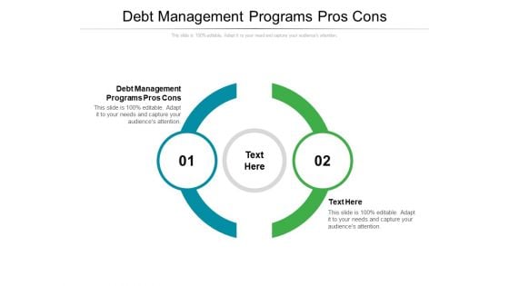 Debt Management Programs Pros Cons Ppt PowerPoint Presentation Show Slides Cpb Pdf