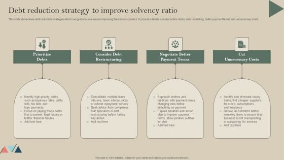 Debt Reduction Strategy To Improve Solvency Ratio Microsoft PDF Debt Reduction Strategy To Improve Solvency Ratio Microsoft PDF