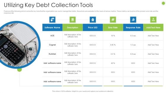 Debt Retrieval Techniques Utilizing Key Debt Collection Tools Ppt Model Graphics Template PDF