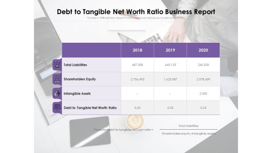 Debt To Tangible Net Worth Ratio Business Report Ppt PowerPoint Presentation Portfolio Graphics Download PDF