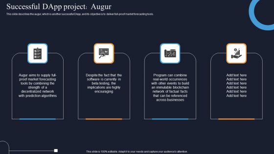 Decentralization App Development Successful Dapp Project Augur Introduction PDF