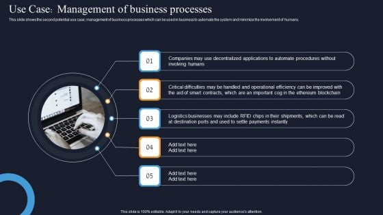 Decentralization App Development Use Case Management Of Business Processes Template PDF