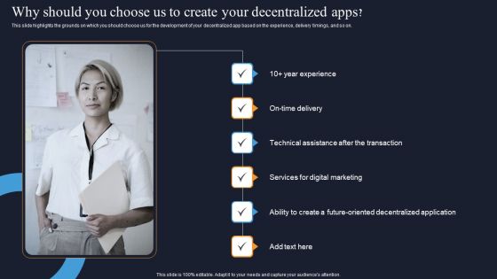 Decentralization App Development Why Should You Choose Us To Create Your Decentralized Apps Themes PDF