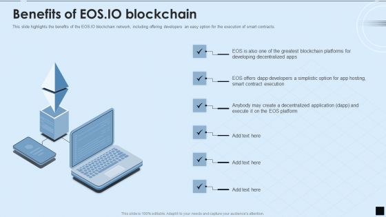 Decentralized Applications IT Benefits Of EOS IO Blockchain Designs PDF