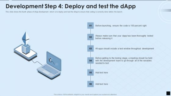 Decentralized Applications IT Development Step 4 Deploy And Test The Dapp Professional PDF