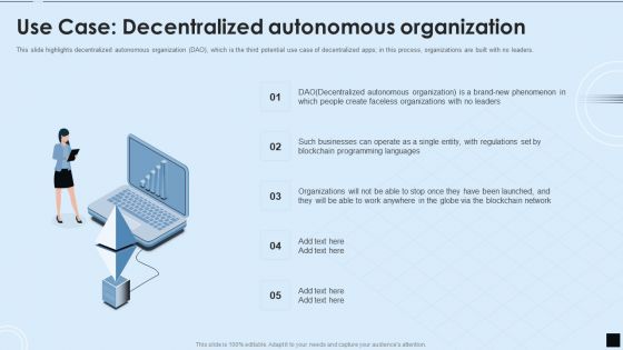 Decentralized Applications IT Use Case Decentralized Autonomous Organization Inspiration PDF