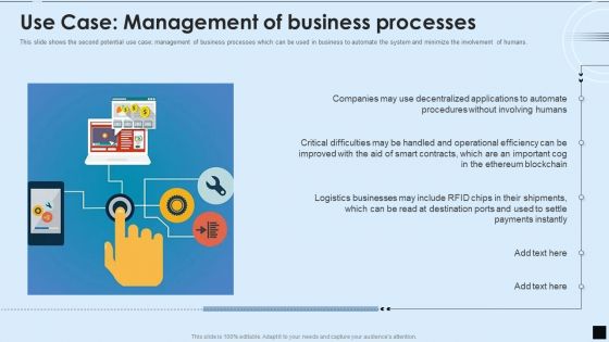 Decentralized Applications IT Use Case Management Of Business Processes Introduction PDF