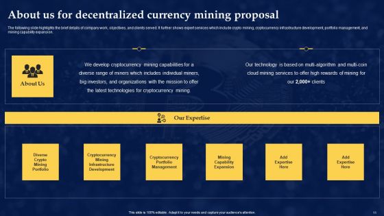 Decentralized Currency Mining Proposal Ppt PowerPoint Presentation Complete Deck With Slides