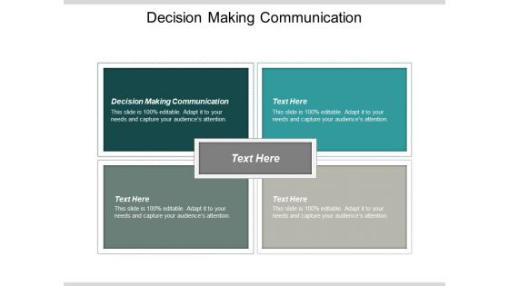 Decision Making Communication Ppt PowerPoint Presentation Gallery Format Ideas Cpb