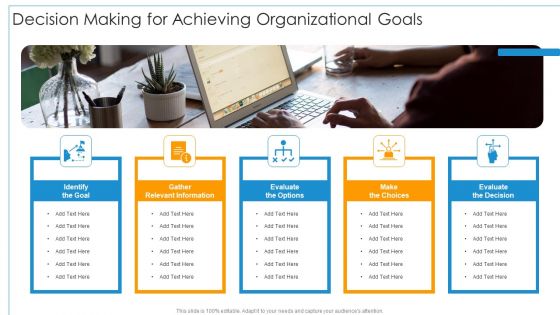 Decision Making For Achieving Organizational Goals Portrait PDF