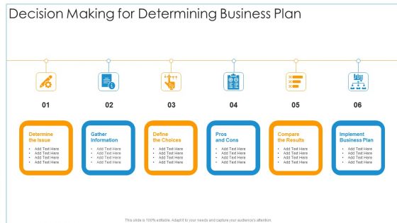 Decision Making For Determining Business Plan Slides PDF Decision Making For Determining Business Plan Slides PDF