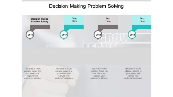 Decision Making Problem Solving Ppt PowerPoint Presentation Slides Gridlines Cpb