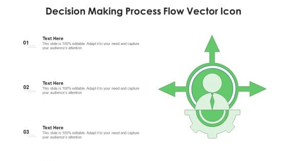 Decision Making Process Flow Vector Icon Ppt Professional Vector PDF