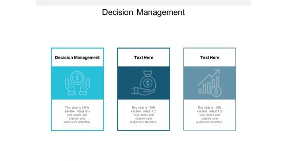 Decision Management Ppt PowerPoint Presentation Pictures Clipart Cpb