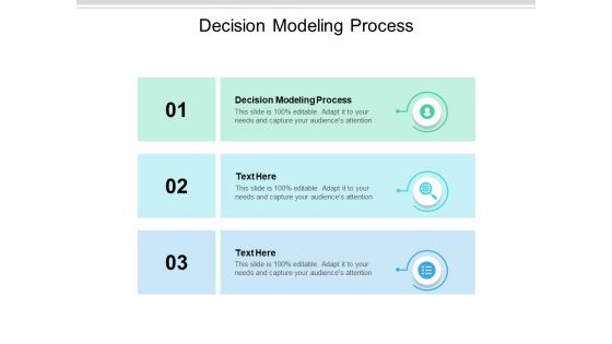 Decision Modeling Process Ppt PowerPoint Presentation Ideas Gridlines Cpb