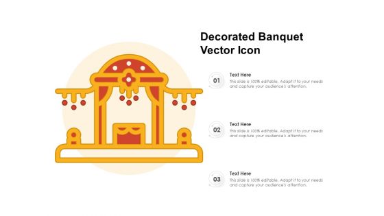 Decorated Banquet Vector Icon Ppt PowerPoint Presentation Gallery Diagrams PDF