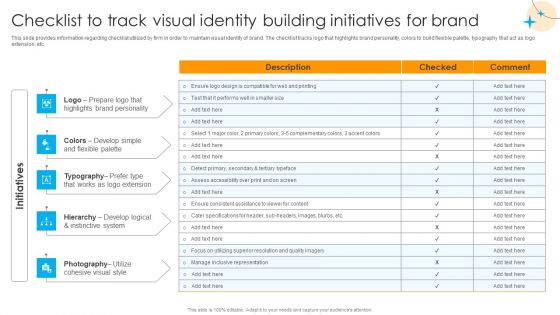 Defensive Brand Marketing Checklist To Track Visual Identity Building Initiatives For Brand Background PDF Defensive Brand Marketing Checklist To Track Visual Identity Building Initiatives For Brand Background PDF