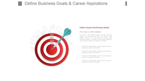 Define Business Goals And Career Aspirations Powerpoint Slide Download