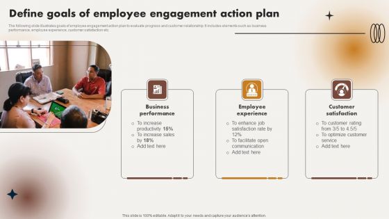Define Goals Of Employee Engagement Action Plan Ppt Icon Professional PDF