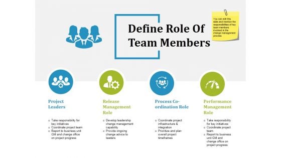 Define Role Of Team Members Ppt PowerPoint Presentation Professional Good