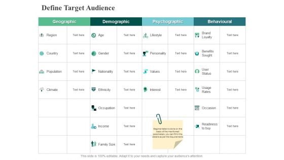 Define Target Audience Geographic Ppt PowerPoint Presentation Model Objects