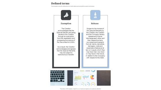 Defined Terms Moneylenders To Consider Loan Settlement One Pager Sample Example Document Defined Terms Moneylenders To Consider Loan Settlement One Pager Sample Example Document