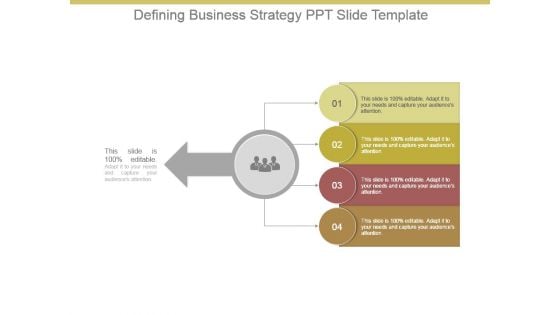 Defining Business Strategy Ppt Slide Template