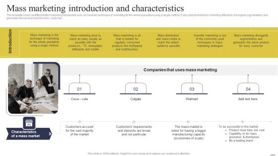 Defining Generic Target Marketing Techniques Mass Marketing Introduction And Characteristics Elements PDF