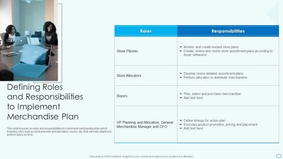 Defining Roles And Responsibilities To Implement Merchandise Plan Information PDF