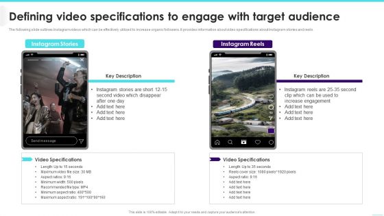 Defining Video Specifications To Engage With Target Audience Diagrams PDF