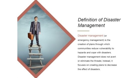 Definition Of Disaster Management Ppt PowerPoint Presentation Influencers