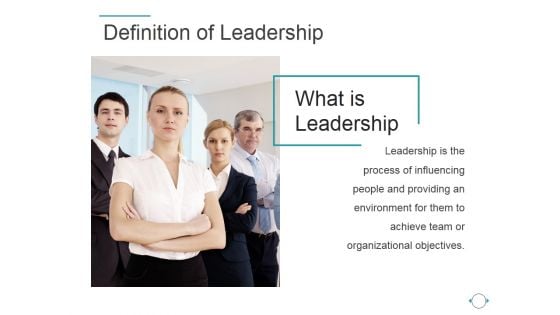 Definition Of Leadership Ppt PowerPoint Presentation Slides