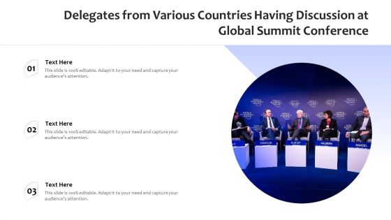 Delegates From Various Countries Having Discussion At Global Summit Conference Ppt Professional Guide PDF