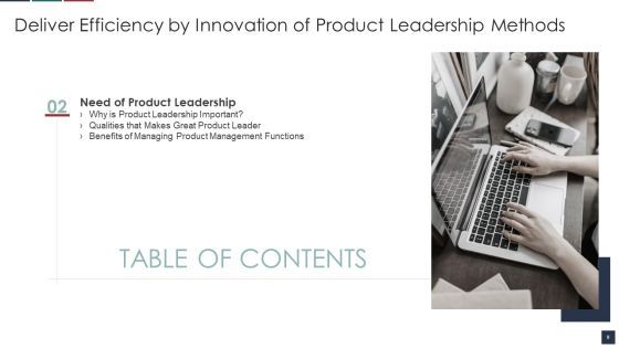 Deliver Efficiency By Innovation Of Product Leadership Methods Ppt PowerPoint Presentation Complete Deck With Slides Slide08
