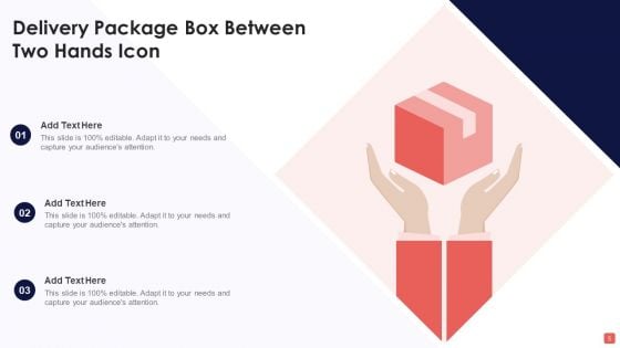 Delivery Package Icon Ppt PowerPoint Presentation Complete Deck With Slides