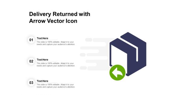 Delivery Returned With Arrow Vector Icon Ppt PowerPoint Presentation File Gridlines PDF